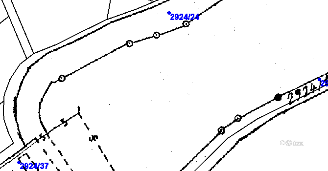 Parcela st. 2924/9 v KÚ Střítež nad Ludinou, Katastrální mapa