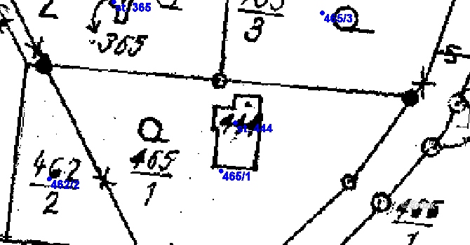 Parcela st. 444 v KÚ Střítež nad Ludinou, Katastrální mapa