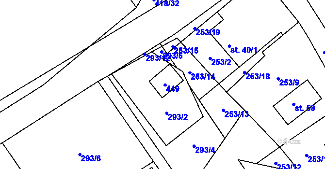 Parcela st. 47 v KÚ Střítež pod Křemešníkem, Katastrální mapa