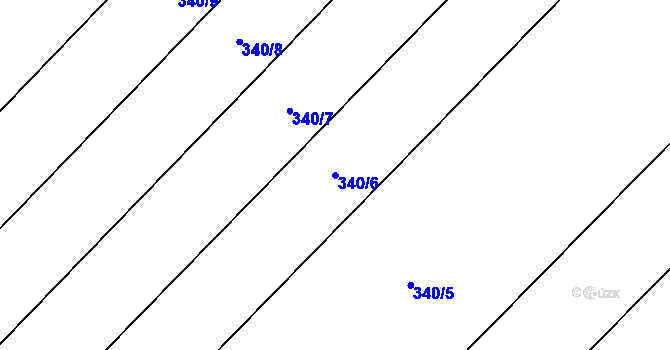 Parcela st. 340/6 v KÚ Střítež pod Křemešníkem, Katastrální mapa