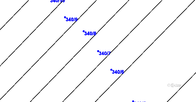 Parcela st. 340/7 v KÚ Střítež pod Křemešníkem, Katastrální mapa