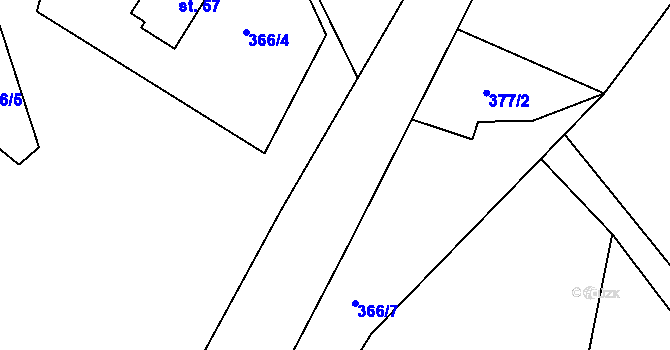 Parcela st. 445/14 v KÚ Střítež pod Křemešníkem, Katastrální mapa