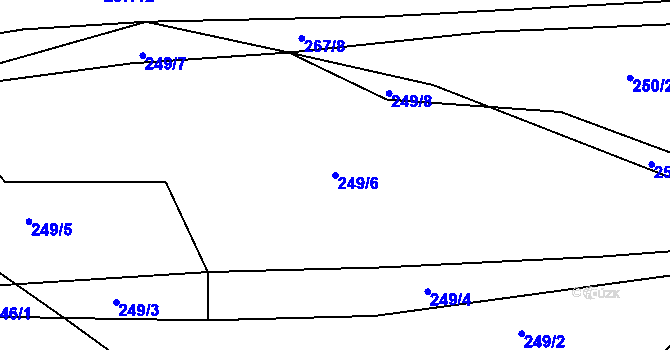 Parcela st. 249/6 v KÚ Střítež u Černovic, Katastrální mapa