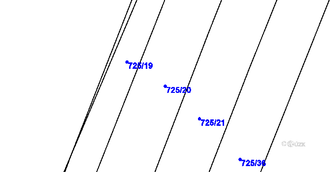 Parcela st. 725/20 v KÚ Střížov nad Malší, Katastrální mapa