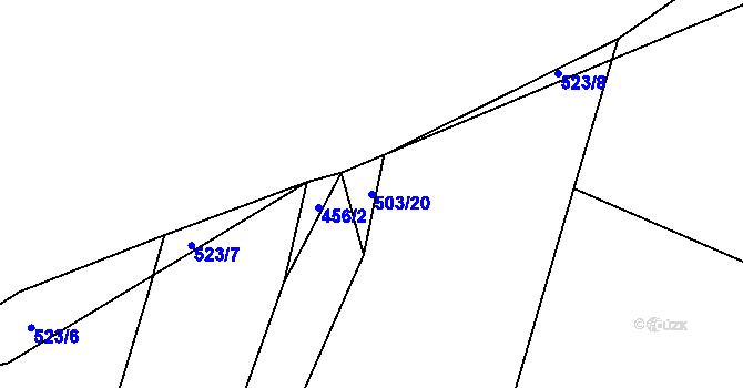 Parcela st. 503/20 v KÚ Střížov nad Malší, Katastrální mapa