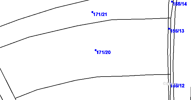 Parcela st. 171/20 v KÚ Střížov nad Malší, Katastrální mapa
