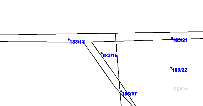 Parcela st. 183/15 v KÚ Přímělkov, Katastrální mapa