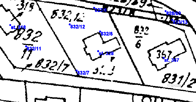 Parcela st. 328 v KÚ Studánka u Tachova, Katastrální mapa