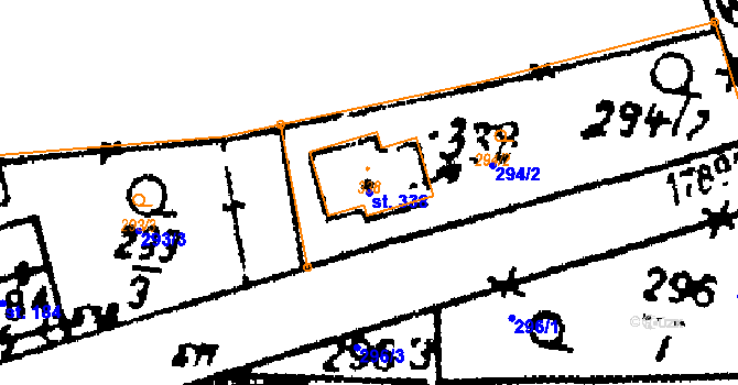 Parcela st. 338 v KÚ Studánka u Tachova, Katastrální mapa