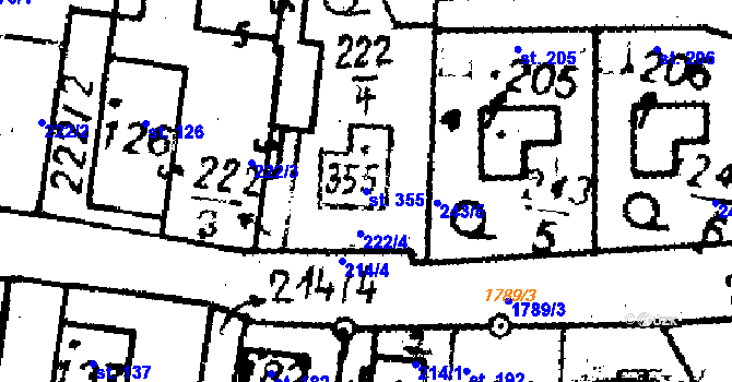 Parcela st. 355 v KÚ Studánka u Tachova, Katastrální mapa