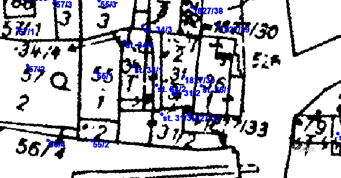 Parcela st. 31/2 v KÚ Studánka u Tachova, Katastrální mapa