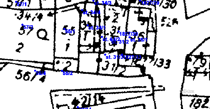 Parcela st. 31/3 v KÚ Studánka u Tachova, Katastrální mapa