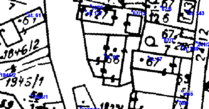 Parcela st. 66 v KÚ Studánka u Tachova, Katastrální mapa