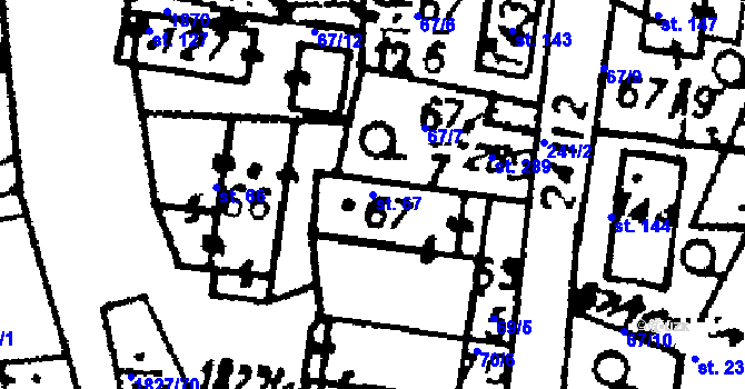 Parcela st. 67 v KÚ Studánka u Tachova, Katastrální mapa