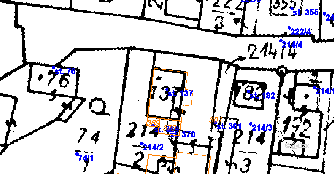 Parcela st. 137 v KÚ Studánka u Tachova, Katastrální mapa