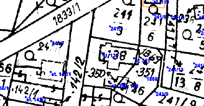 Parcela st. 138 v KÚ Studánka u Tachova, Katastrální mapa