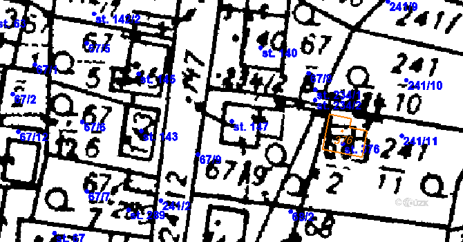 Parcela st. 147 v KÚ Studánka u Tachova, Katastrální mapa