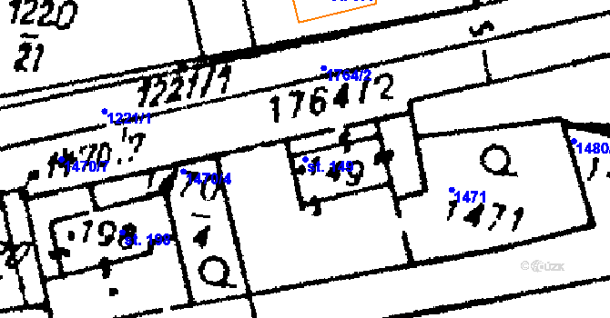 Parcela st. 149 v KÚ Studánka u Tachova, Katastrální mapa