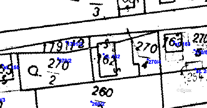 Parcela st. 162 v KÚ Studánka u Tachova, Katastrální mapa