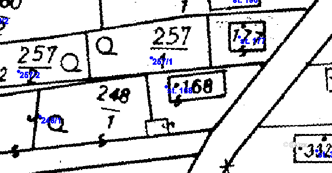 Parcela st. 168 v KÚ Studánka u Tachova, Katastrální mapa