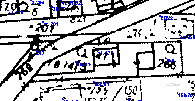 Parcela st. 171 v KÚ Studánka u Tachova, Katastrální mapa