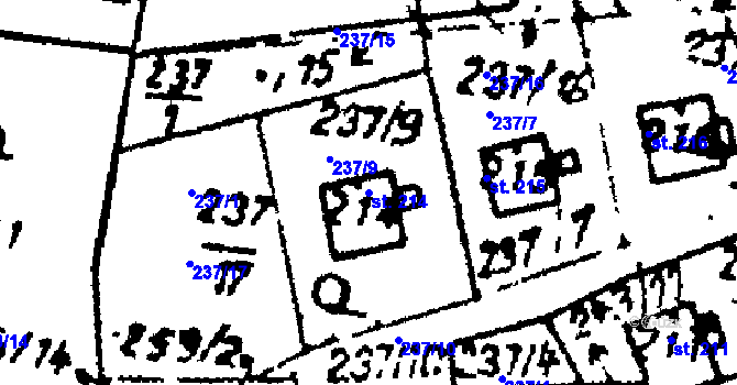 Parcela st. 214 v KÚ Studánka u Tachova, Katastrální mapa