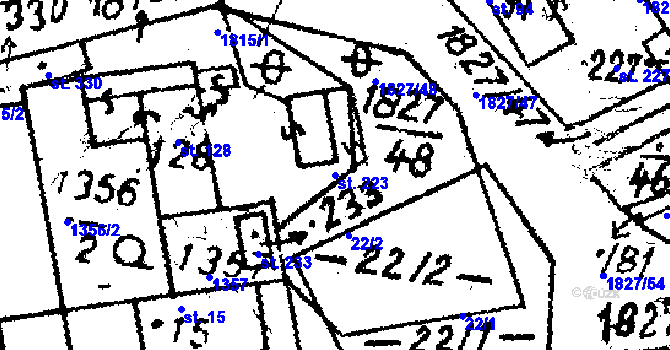 Parcela st. 223 v KÚ Studánka u Tachova, Katastrální mapa