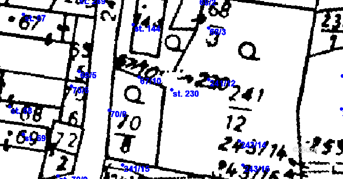 Parcela st. 230 v KÚ Studánka u Tachova, Katastrální mapa