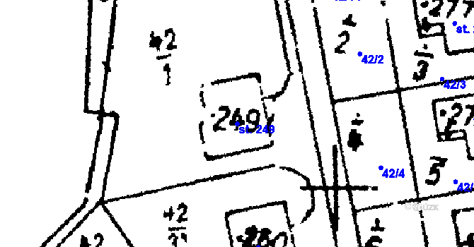 Parcela st. 249 v KÚ Studánka u Tachova, Katastrální mapa