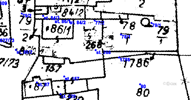 Parcela st. 268 v KÚ Studánka u Tachova, Katastrální mapa