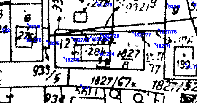 Parcela st. 284 v KÚ Studánka u Tachova, Katastrální mapa