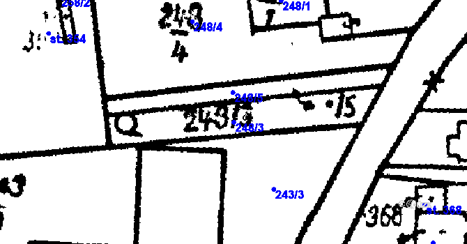 Parcela st. 248/3 v KÚ Studánka u Tachova, Katastrální mapa