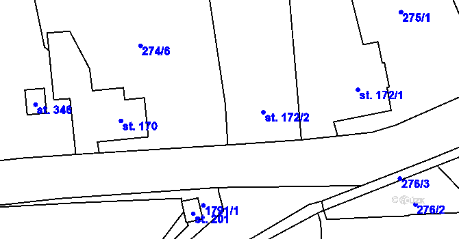 Parcela st. 274/7 v KÚ Studánka u Tachova, Katastrální mapa
