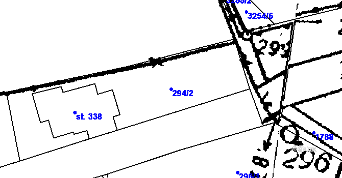 Parcela st. 294/2 v KÚ Studánka u Tachova, Katastrální mapa