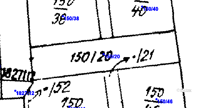 Parcela st. 150/20 v KÚ Studánka u Tachova, Katastrální mapa