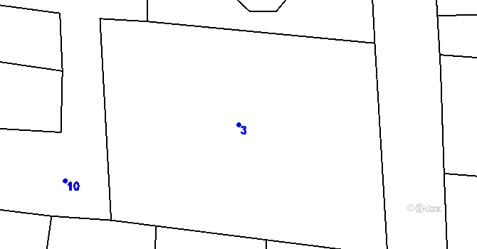 Parcela st. 3 v KÚ Studánka u Rumburku, Katastrální mapa