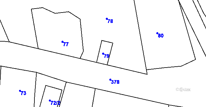 Parcela st. 79 v KÚ Studánka u Rumburku, Katastrální mapa