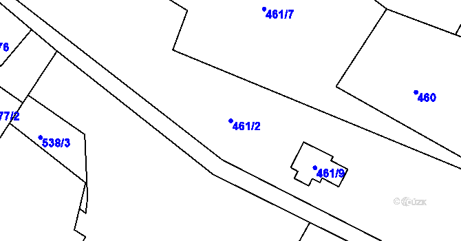 Parcela st. 461/2 v KÚ Studánka u Rumburku, Katastrální mapa