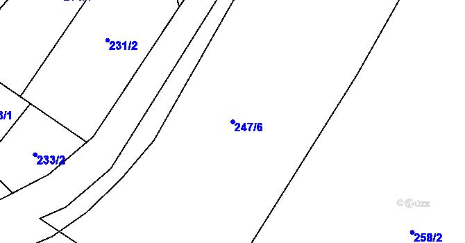 Parcela st. 247/6 v KÚ Studená Loučka, Katastrální mapa