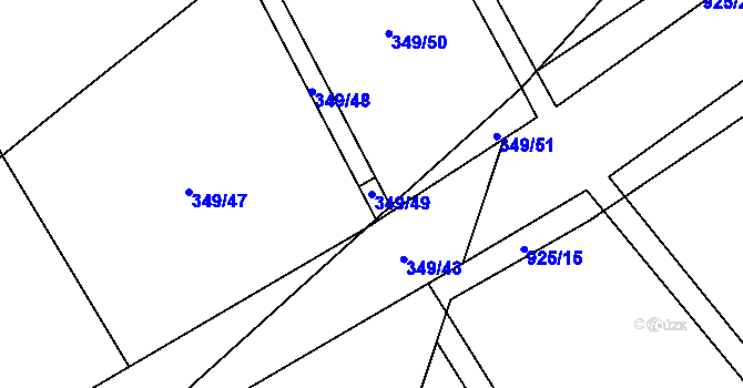 Parcela st. 349/49 v KÚ Studená Loučka, Katastrální mapa