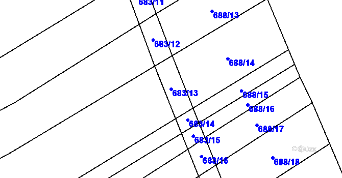 Parcela st. 683/13 v KÚ Martinice v Krkonoších, Katastrální mapa