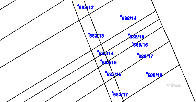 Parcela st. 683/14 v KÚ Martinice v Krkonoších, Katastrální mapa