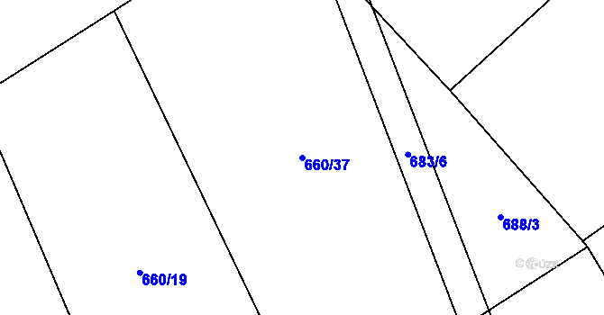 Parcela st. 660/37 v KÚ Martinice v Krkonoších, Katastrální mapa