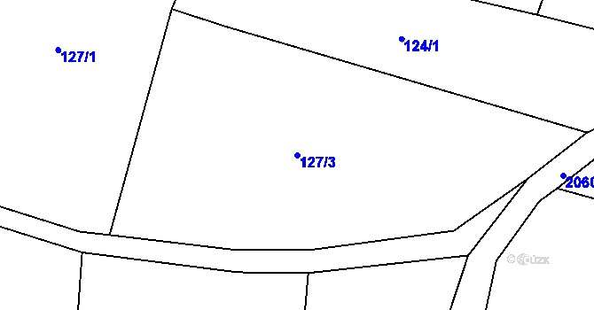 Parcela st. 127/3 v KÚ Studenec u Horek, Katastrální mapa