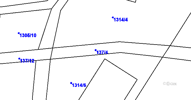 Parcela st. 137/4 v KÚ Studenec u Horek, Katastrální mapa