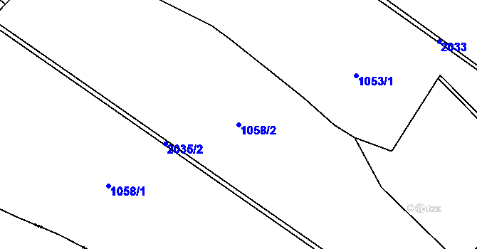 Parcela st. 1058/2 v KÚ Studenec u Horek, Katastrální mapa