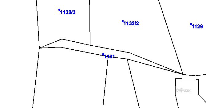 Parcela st. 1131 v KÚ Studenec u Horek, Katastrální mapa