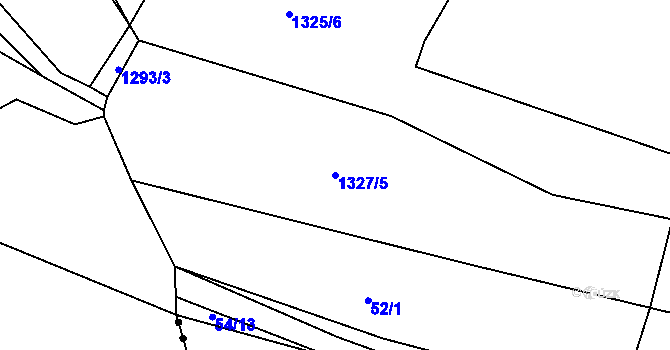Parcela st. 1327/5 v KÚ Studenec u Horek, Katastrální mapa