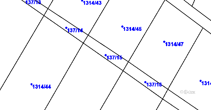 Parcela st. 137/15 v KÚ Studenec u Horek, Katastrální mapa