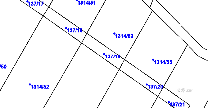 Parcela st. 137/19 v KÚ Studenec u Horek, Katastrální mapa